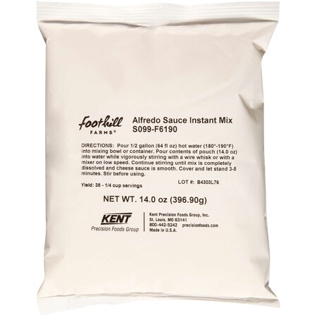 Foothill Farms Foothill Farms Instant Reduced Sodium Alfredo Sauce Mix 14 oz., PK8 S099-F6190